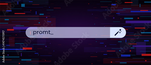 Ai search bar with neuro elements symbolizes the intersection of technology and artificial intelligence.
