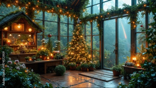 Enchanted Christmas Greenhouse Aurora