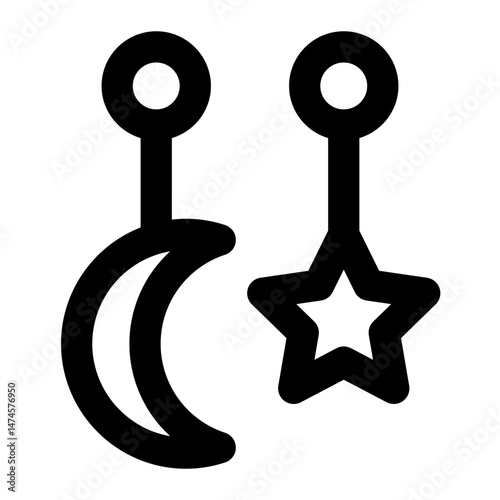 moon icon for illustration 