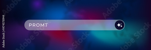 Ai search bar with neuro elements and interactive interface. features include sleek icons.