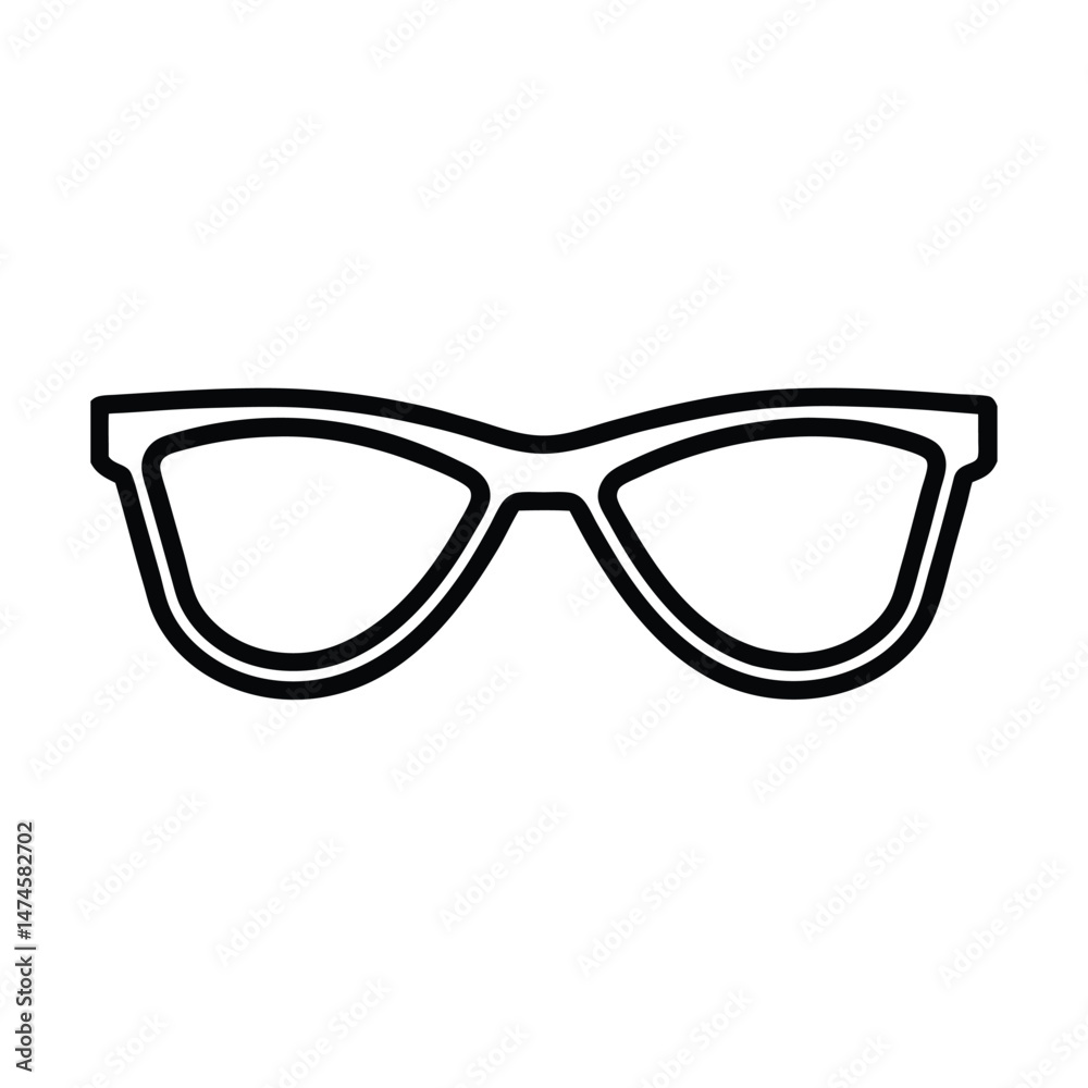 Fototapeta premium glasses isolated on white background