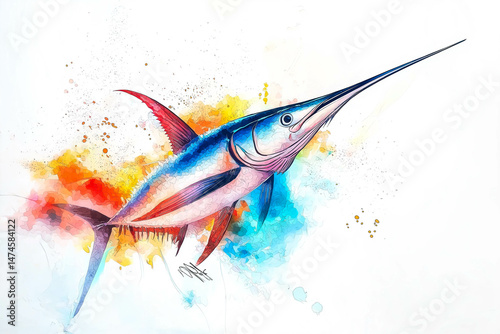 Marlin - Swordfish,Sailfish saltwater fish (Istiophorus)