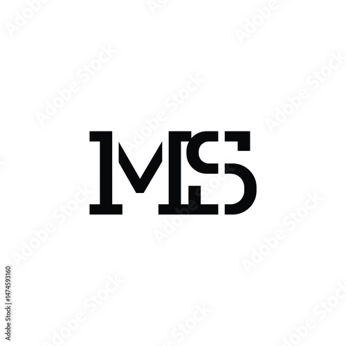 MS monogram logo design letter text name symbol monochrome logotype alphabet character simple logo