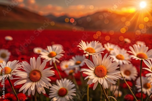 Sassi di Roccamalatina Regional Park: Daisy Field Bloom Bokeh Photography