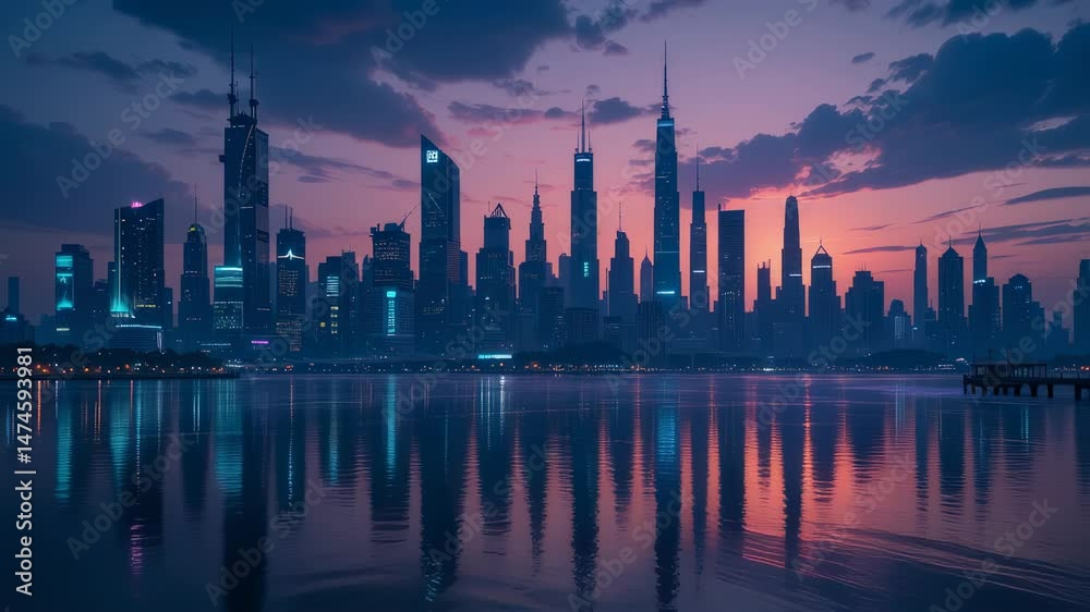 Mesmerizing Chicago Skyline Reflections at Sunset A Stunning Urban Landscape Mesmerizing Chicago Skyline Reflections at Sunset A Stunning Urban Landscape