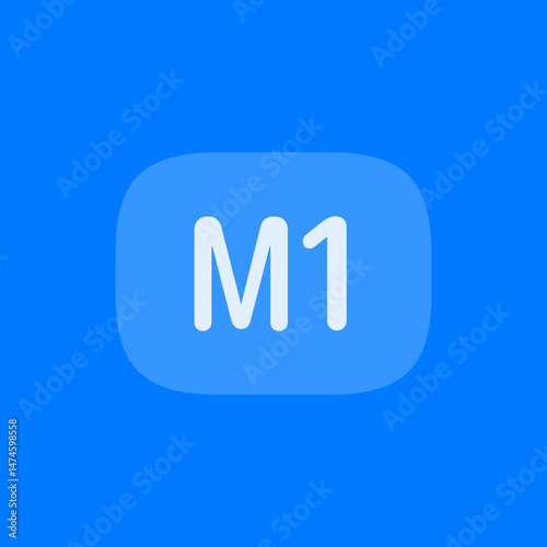 M1 Button Fill Icon