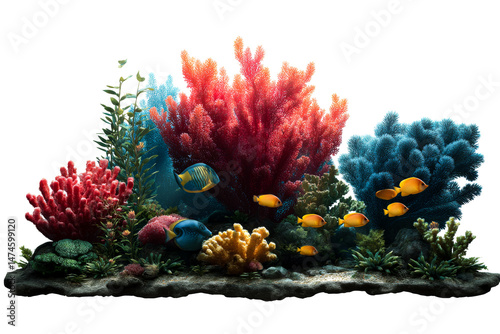 Fototapeta Naklejka Na Ścianę i Meble -  Colorful coral reef ecosystem with vibrant tropical fish