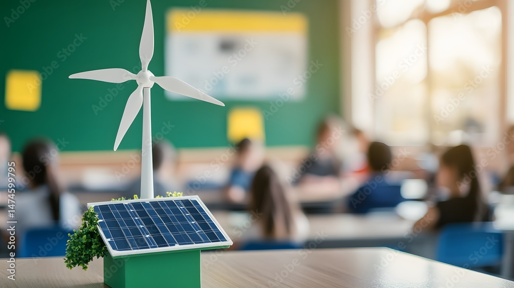 custom made wallpaper toronto digitalClassroom display of renewable energy models.
