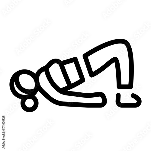 This Bridge (pose) icon is suitable for Yoga, Mindfulness, Healthy Lifestyle, etc