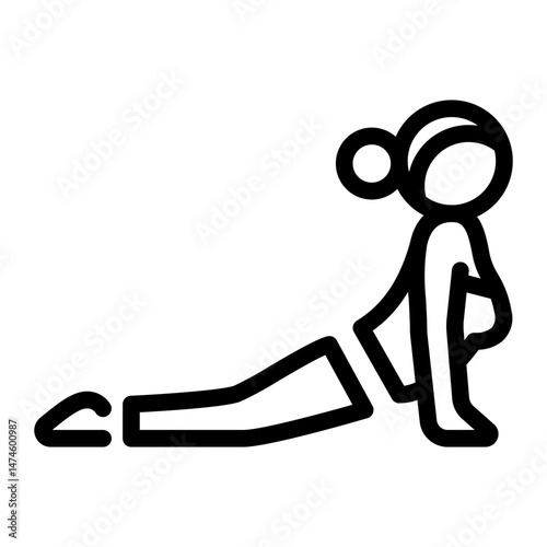 This Cobra (pose) icon is suitable for Yoga, Mindfulness, Healthy Lifestyle, etc