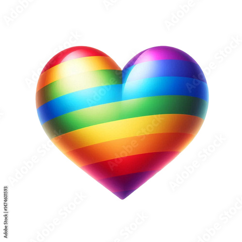 Rainbow heart symbolizing love and inclusivity  