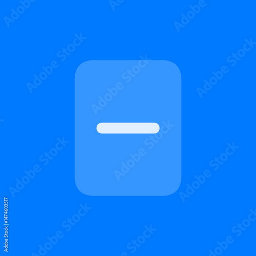 Minus Vertical Rectangle Fill Icon