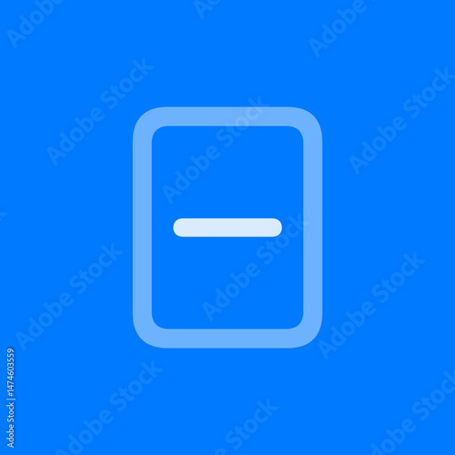 Minus Vertical Rectangle Icon