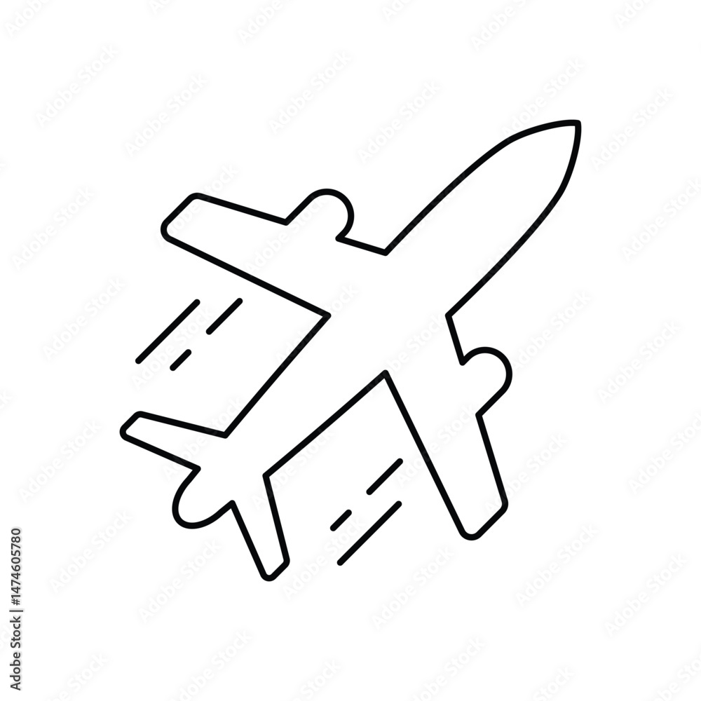 Fototapeta premium vector illustration of airplane