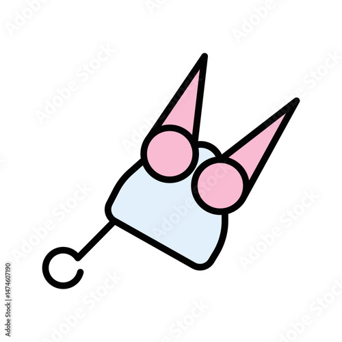 Self-defense Keychain Vector Icon