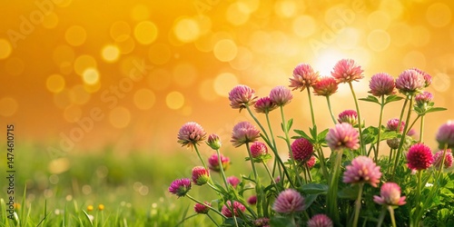 Spring Meadow: Pink Flowers with Bokeh, Soft Focus Nature Photography