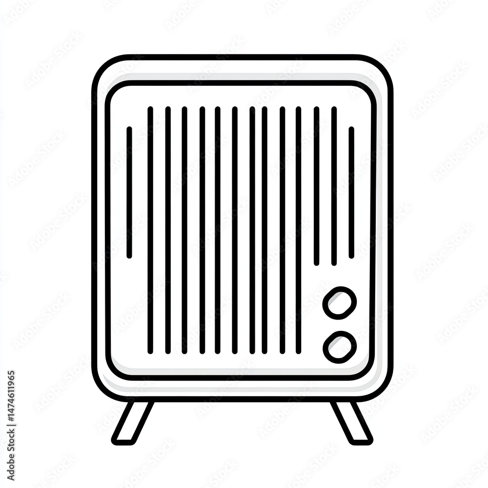 Retro style radio icon Retro style radio icon