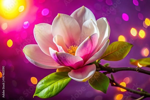 Stunning Magnolia Blossom Close-up with Shallow Depth of Field