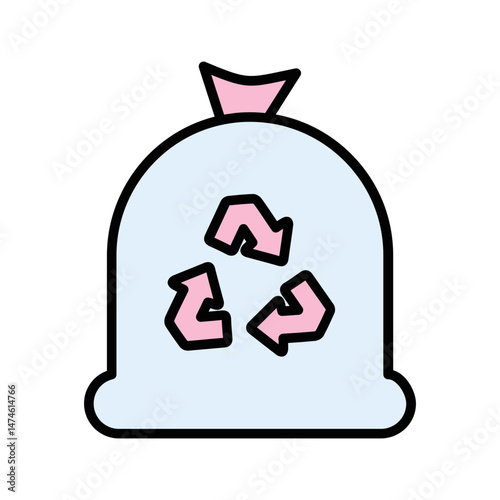 Trash Bag Vector Icon