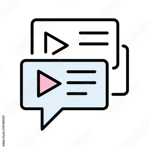 Testimonial Videos Vector Icon