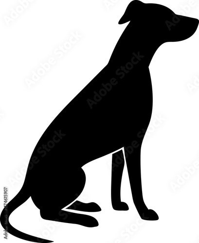 dog   simple  minimalist  silhouette  sitting prof (1).eps