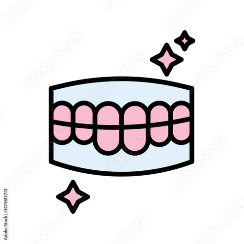 Tooth Whitening Vector Icon