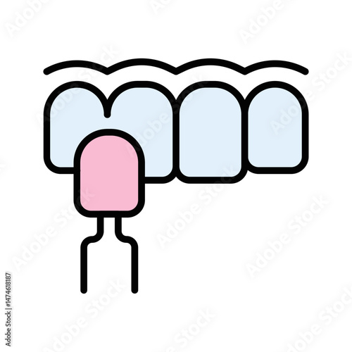 Dental Veneer Vector Icon