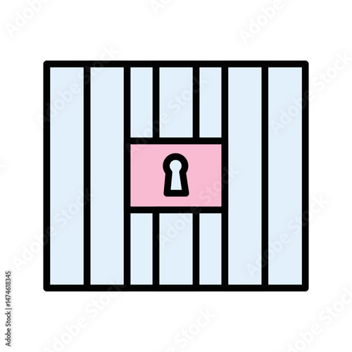 Prison Bars Vector Icon