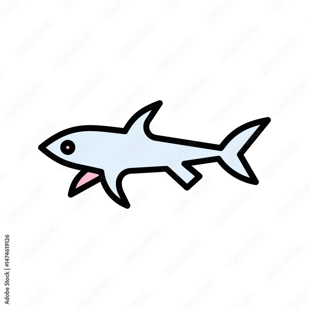 Fototapeta premium Hammerhead Shark Vector Icon
