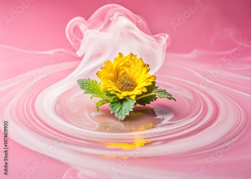 Surreal Close-Up of Vibrant Herbs: Culinary & Botanical Photography