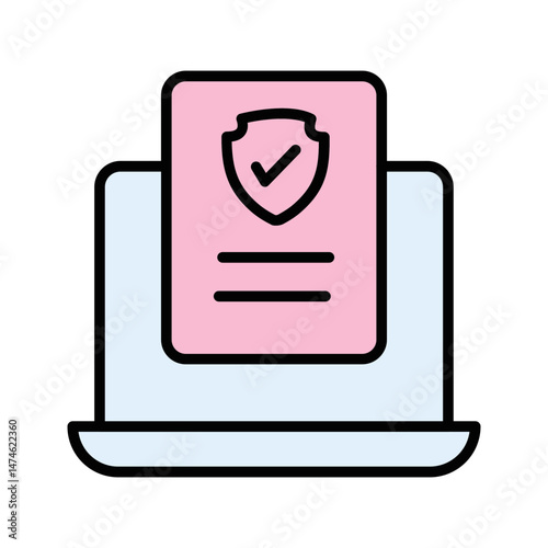 Cybersecurity Compliance Vector Icon