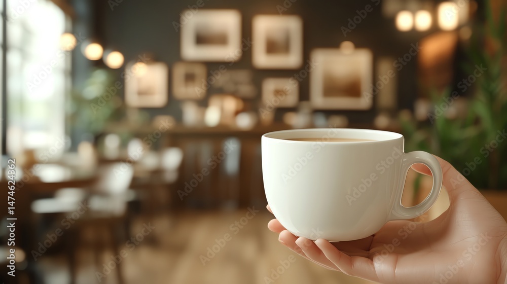 Fototapeta premium Warm, inviting cafe.
