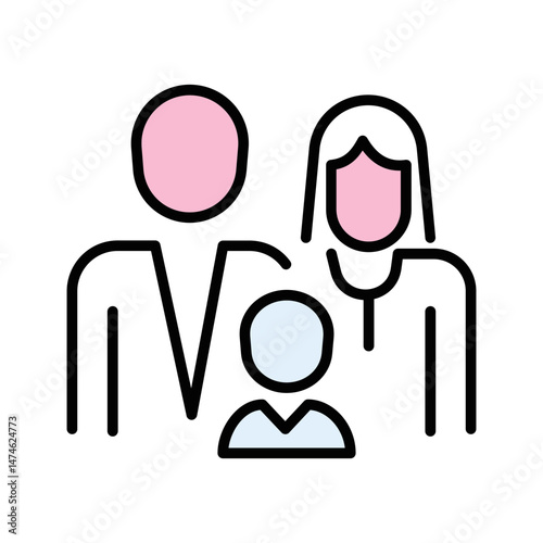 American Family Vector Icon
