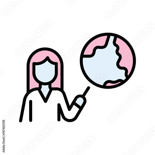 Teacher Globe Vector Icon
