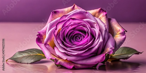 Surreal Purple Rose Close-Up: Ultra-Realistic Petals in Abstract Light