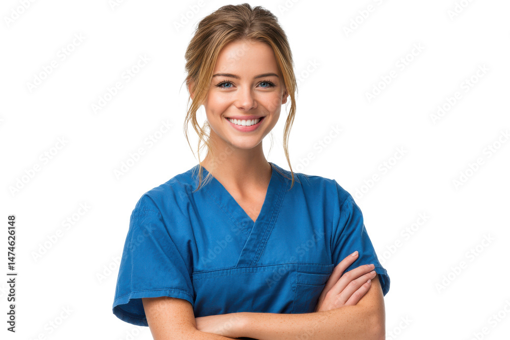 Portrait of Confident Medical Nurse with Crossed Arms – Transparent Background Portrait of Confident Medical Nurse with Crossed Arms – Transparent Background