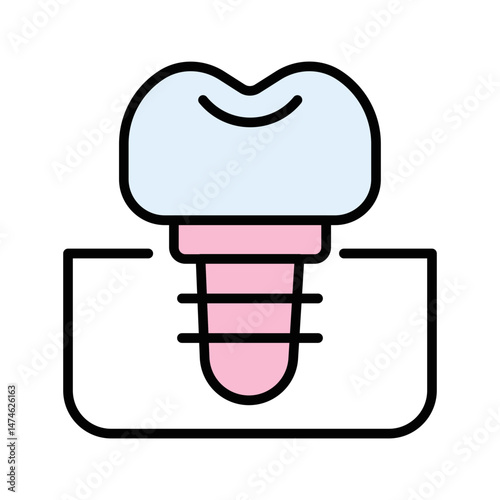 Dental Prosthesis Vector Icon