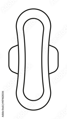 An icon of sanitary pads. A woman's sanitary napkin. A hygienic product. Vector illustration EPS 10