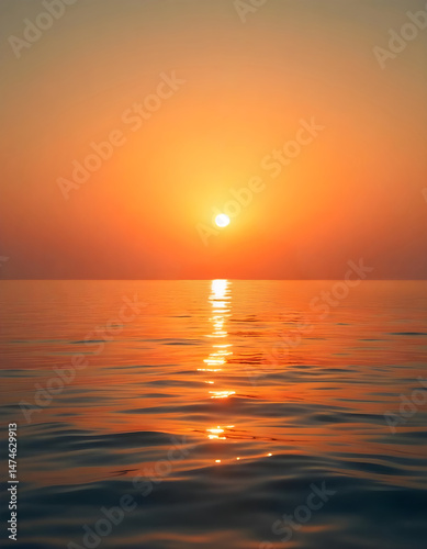 sunset in the sea