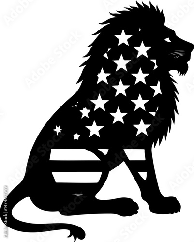 Heraldic Lion Emblem – Medieval Coat of Arms Silhouette