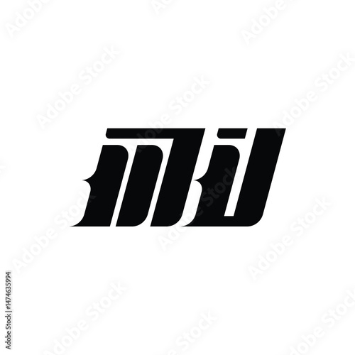 MU monogram logo design letter text name symbol monochrome logotype alphabet character simple logo