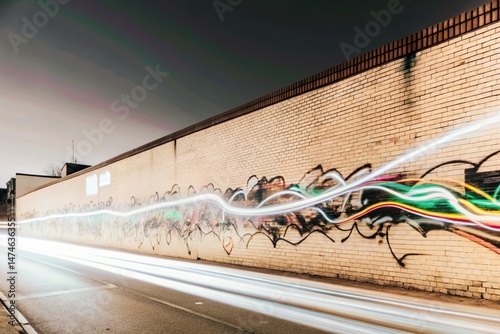 Urban Graffiti Art Long Exposure Light Trails Night Photography