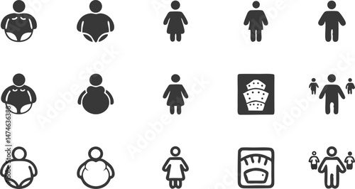 people body different weights line icon set  vecto (1).eps
