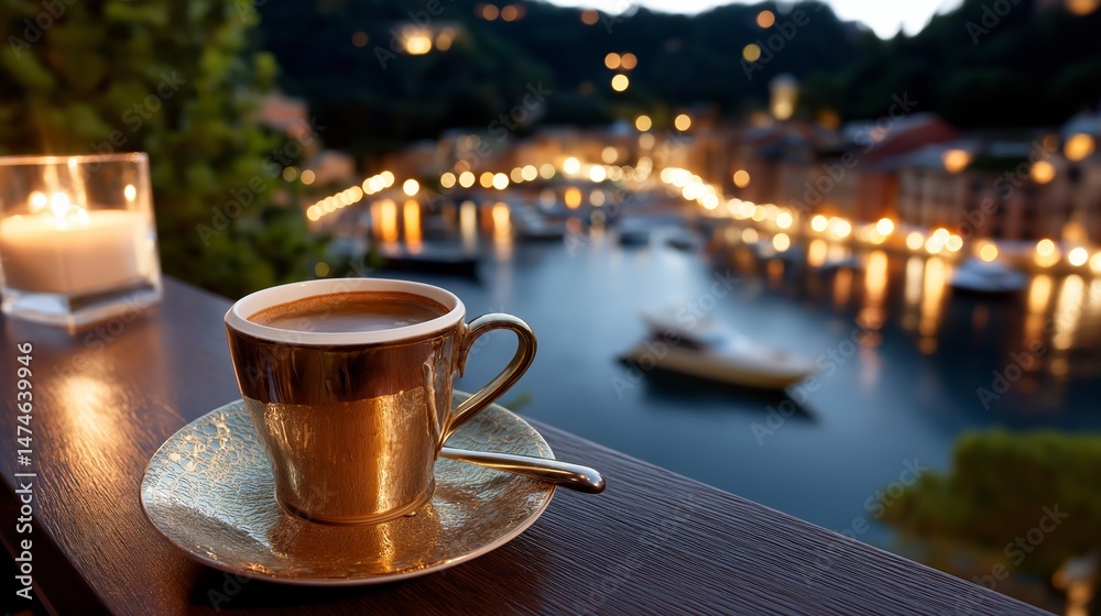 Obraz premium Romantic coffee moment.Based on Generative AI