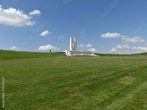 Vimy, May 2025: Visit to Hill 145, Canada's World War 1 memorial site - View of the Canadian memorial to the dead of WW1
