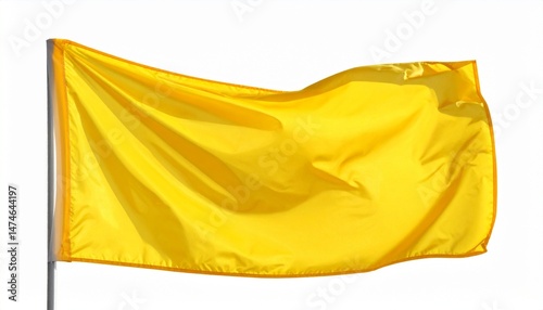 yellow flag isolated on white