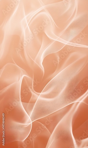 Soft Swirling Lines On A Pale Peach Background With Gentle Texture And Subtle Abstract Flow