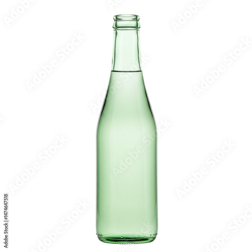 Wallpaper Mural Clear liquid inside a green glass bottle, against a black background. Full view Torontodigital.ca