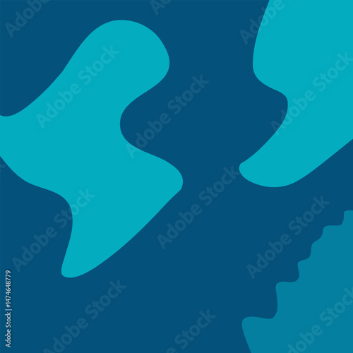 Abstract background design with an elegant teal base 