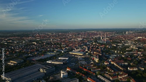 Wallpaper Mural Aerial drone view of Fernmeldeturm in Nuremberg, Germany Torontodigital.ca